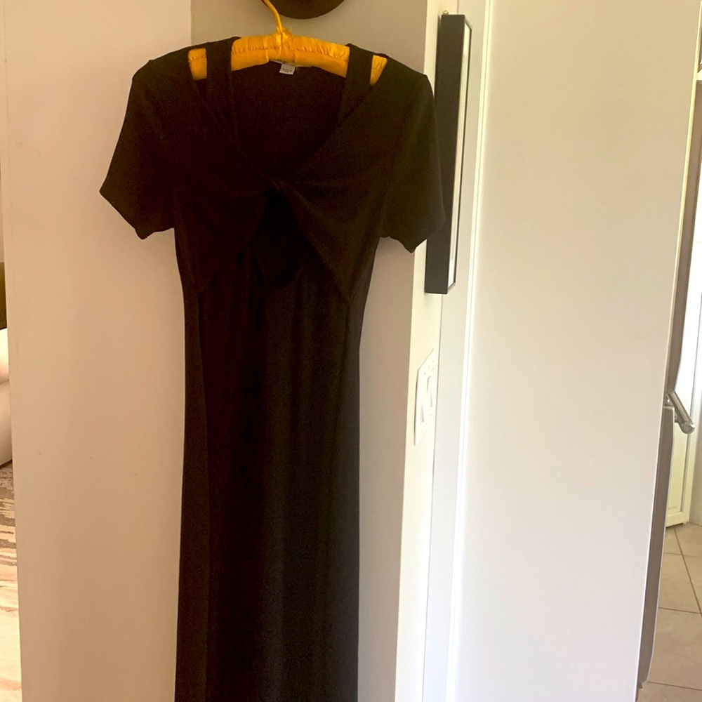 Anthropologie black knit dress